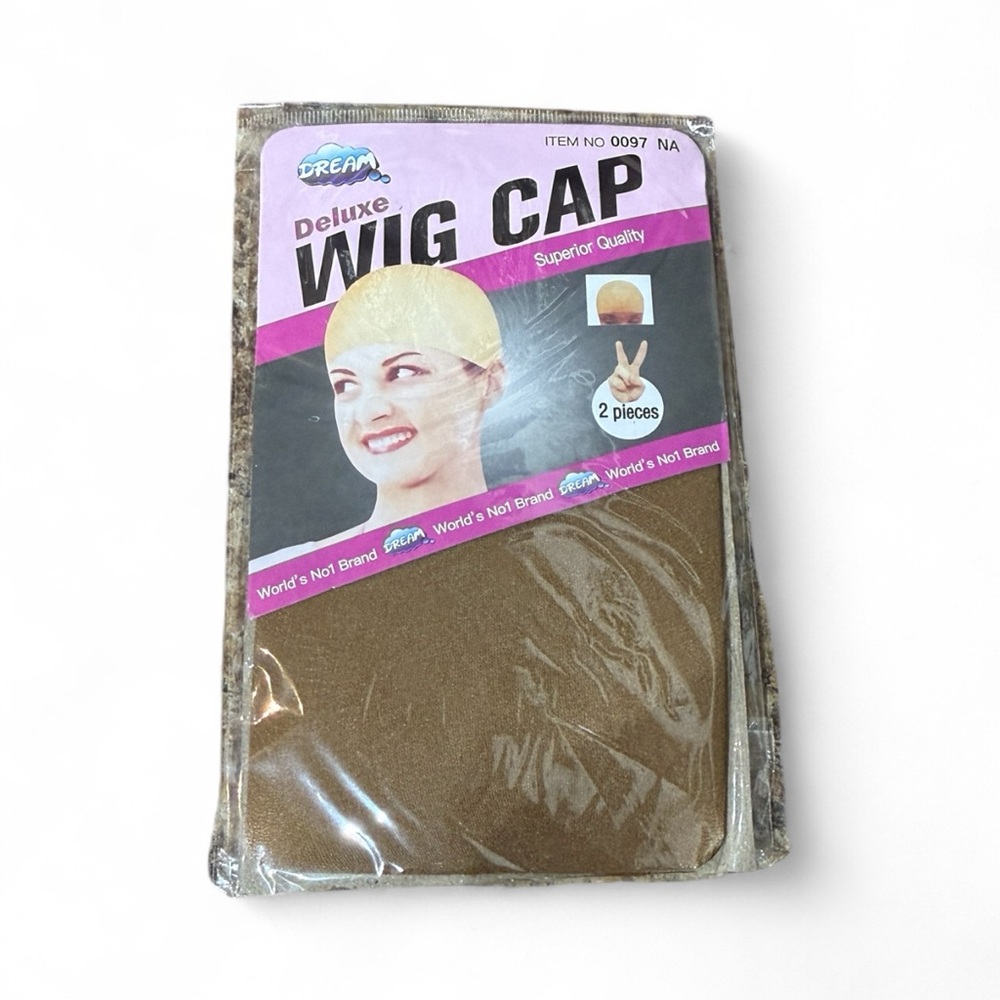 New- Deluxe Wig Cap - Set of 2- Color is Brown